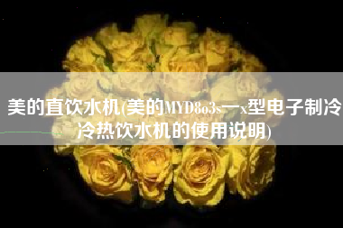 详细阅读:美的直饮水机(美的MYD8o3s一x型电子制冷冷热饮水机的使用说明) 美的直饮水机(美的MYD8o3s一x型电子制冷冷热饮水机的使用说明)