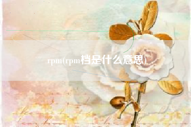 rpm(rpm档是什么意思)