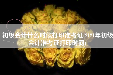 详细阅读:初级会计什么时候打印准考证(2121年初级会计准考证打印时间) 初级会计什么时候打印准考证(2121年初级会计准考证打印时间)