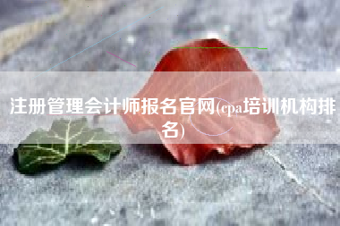 详细阅读:注册管理会计师报名官网(cpa培训机构排名) 注册管理会计师报名官网(cpa培训机构排名)