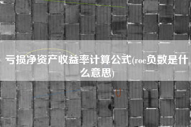 详细阅读:亏损净资产收益率计算公式(roe负数是什么意思) 亏损净资产收益率计算公式(roe负数是什么意思)