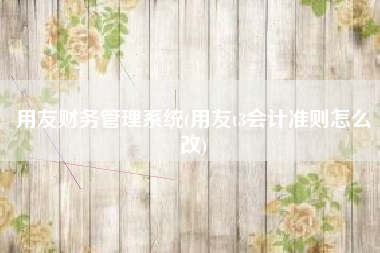 详细阅读:用友财务管理系统(用友t3会计准则怎么改) 用友财务管理系统(用友t3会计准则怎么改)