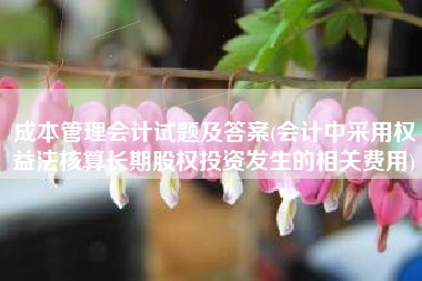 成本管理会计试题及答案(会计中采用权益法核算长期股权投资发生的相关费用)