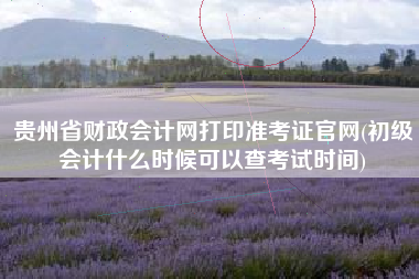 详细阅读:贵州省财政会计网打印准考证官网(初级会计什么时候可以查考试时间) 贵州省财政会计网打印准考证官网(初级会计什么时候可以查考试时间)
