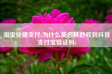 详细阅读:淘宝快捷支付(为什么莫名其妙收到抖音支付宝验证码) 淘宝快捷支付(为什么莫名其妙收到抖音支付宝验证码)