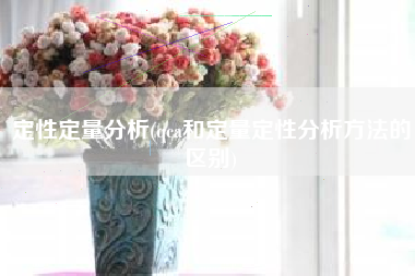 详细阅读:定性定量分析(qca和定量定性分析方法的区别) 定性定量分析(qca和定量定性分析方法的区别)