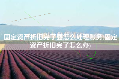 详细阅读:固定资产折旧完了要怎么处理账务(固定资产折旧完了怎么办) 固定资产折旧完了要怎么处理账务(固定资产折旧完了怎么办)