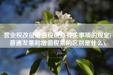 详细阅读:营业税改征增值税试点有关事项的规定(普通发票和增值税票的区别是什么) 营业税改征增值税试点有关事项的规定(普通发票和增值税票的区别是什么)