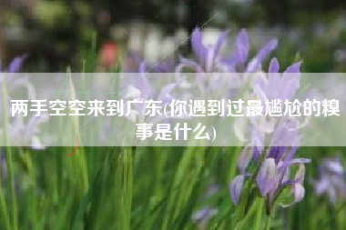 详细阅读:两手空空来到广东(你遇到过最尴尬的糗事是什么) 两手空空来到广东(你遇到过最尴尬的糗事是什么)