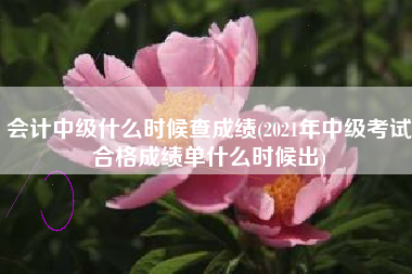详细阅读:会计中级什么时候查成绩(2021年中级考试合格成绩单什么时候出) 会计中级什么时候查成绩(2021年中级考试合格成绩单什么时候出)