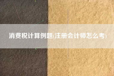 详细阅读:消费税计算例题(注册会计师怎么考) 消费税计算例题(注册会计师怎么考)