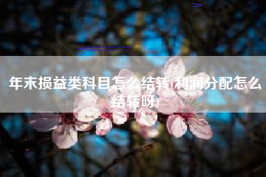 详细阅读:年末损益类科目怎么结转(利润分配怎么结转呀) 年末损益类科目怎么结转(利润分配怎么结转呀)