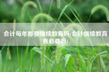 详细阅读:会计每年都要继续教育吗(会计继续教育有必要吗) 会计每年都要继续教育吗(会计继续教育有必要吗)