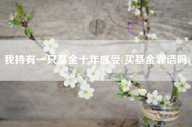 详细阅读:我持有一只基金十年感受(买基金靠谱吗) 我持有一只基金十年感受(买基金靠谱吗)