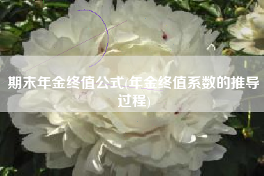 详细阅读:期末年金终值公式(年金终值系数的推导过程) 期末年金终值公式(年金终值系数的推导过程)