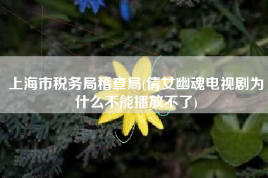 详细阅读:上海市税务局稽查局(倩女幽魂电视剧为什么不能播放不了) 上海市税务局稽查局(倩女幽魂电视剧为什么不能播放不了)