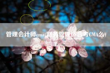 详细阅读:管理会计师cma(财务管理适合考CMA么) 管理会计师cma(财务管理适合考CMA么)