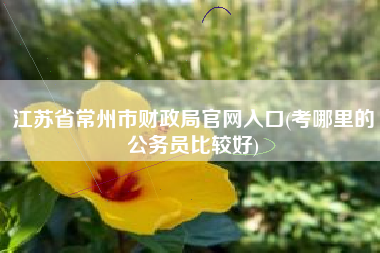 详细阅读:江苏省常州市财政局官网入口(考哪里的公务员比较好) 江苏省常州市财政局官网入口(考哪里的公务员比较好)