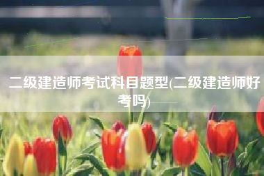 二级建造师考试科目题型(二级建造师好考吗)