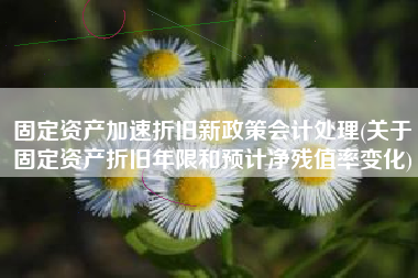 固定资产加速折旧新政策会计处理(关于固定资产折旧年限和预计净残值率变化)