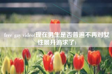 free gay video(现在男生是否普遍不再对女性展开追求了)