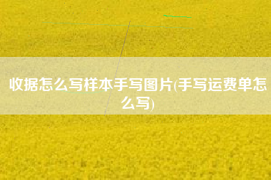 收据怎么写样本手写图片(手写运费单怎么写)