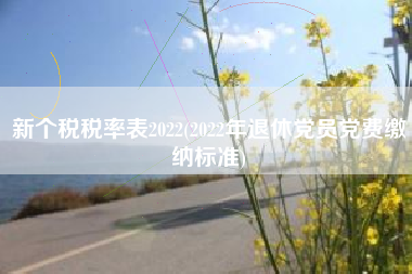 新个税税率表2022(2022年退休党员党费缴纳标准)