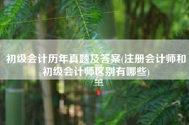 详细阅读:初级会计历年真题及答案(注册会计师和初级会计师区别有哪些) 初级会计历年真题及答案(注册会计师和初级会计师区别有哪些)