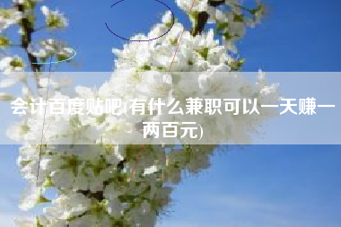 详细阅读:会计百度贴吧(有什么兼职可以一天赚一两百元) 会计百度贴吧(有什么兼职可以一天赚一两百元)