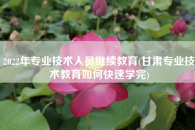 详细阅读:2022年专业技术人员继续教育(甘肃专业技术教育如何快速学完) 2022年专业技术人员继续教育(甘肃专业技术教育如何快速学完)