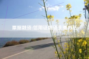 票据融资(信用证融资主要方法)