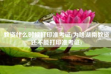 教资什么时候打印准考证(为啥湖南教资还不能打印准考证)