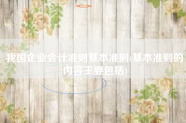 我国企业会计准则基本准则(基本准则的内容主要包括)