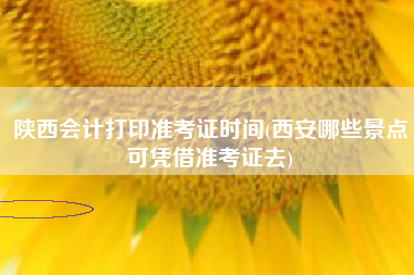 陕西会计打印准考证时间(西安哪些景点可凭借准考证去)