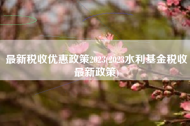 最新税收优惠政策2023(2023水利基金税收最新政策)