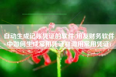 详细阅读:自动生成记账凭证的软件(用友财务软件中如何生成常用凭证和调用常用凭证) 自动生成记账凭证的软件(用友财务软件中如何生成常用凭证和调用常用凭证)