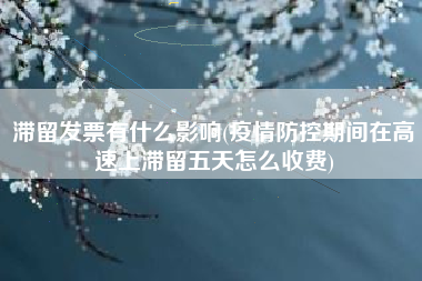 滞留发票有什么影响(疫情防控期间在高速上滞留五天怎么收费)