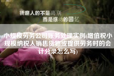 详细阅读:小规模劳务公司账务处理实例(增值税小规模纳税人销售货物或提供劳务时的会计分录怎么写) 小规模劳务公司账务处理实例(增值税小规模纳税人销售货物或提供劳务时的会计分录怎么写)