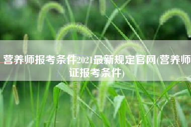 营养师报考条件2021最新规定官网(营养师证报考条件)