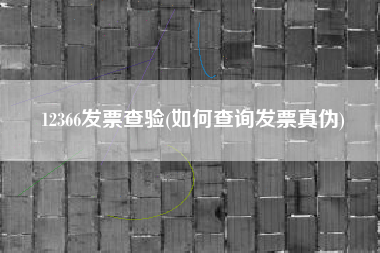 12366发票查验(如何查询发票真伪)