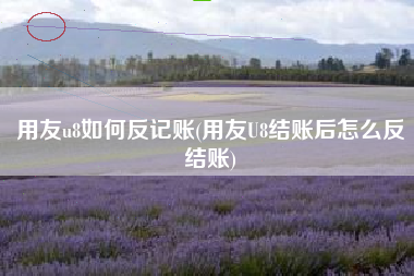 用友u8如何反记账(用友U8结账后怎么反结账)