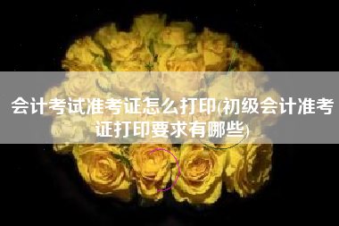 会计考试准考证怎么打印(初级会计准考证打印要求有哪些)
