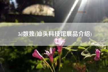 3d数独(汕头科技馆展品介绍)