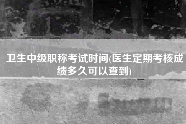 卫生中级职称考试时间(医生定期考核成绩多久可以查到)