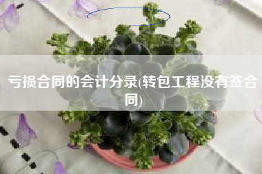 亏损合同的会计分录(转包工程没有签合同)