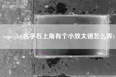 topright(名字右上角有个小放大镜怎么弄)