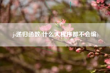 详细阅读:js递归函数(什么大程序都不会编) js递归函数(什么大程序都不会编)