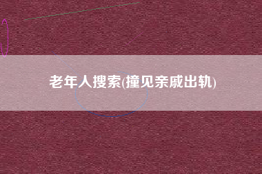 老年人搜索(撞见亲戚出轨)