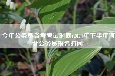 今年公务员省考考试时间(2021年下半年河北公务员报名时间)
