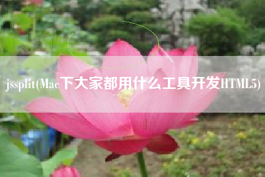 jssplit(Mac下大家都用什么工具开发HTML5)